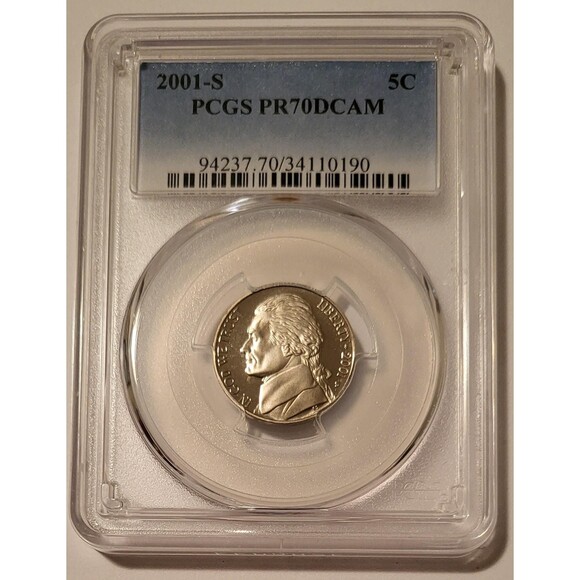 2001 S Jefferson Nickel Proof PR70 DCAM PCGS - Picture 1 of 2